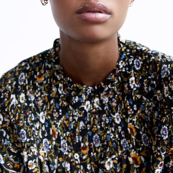 ZARA PRINTED MINI DRESS - Picture 4 of 9